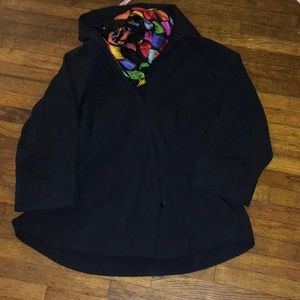 black stretch Button down shirt